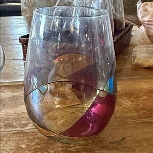 Cornet Barcelona “Sagrada” Stemless Hand Painted Wine Glasses Set of 4 – 15.5 oz
